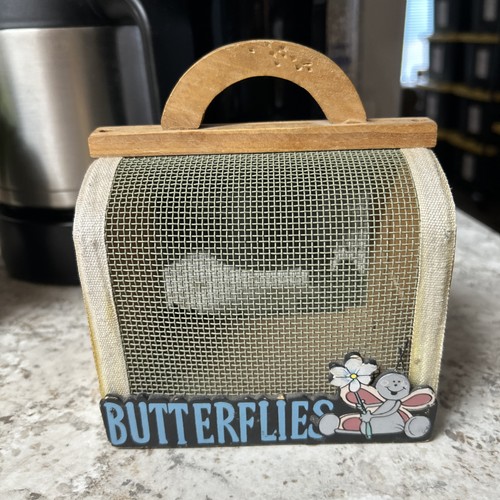 Vtg wooden butterfly habitat - wooden,